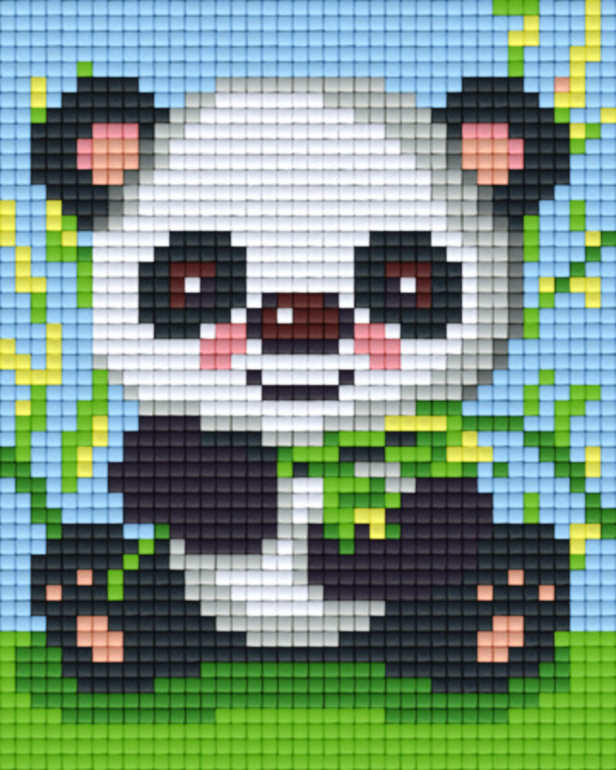 Panda Bear One [1] Baseplate PixelHobby Mini-mosaic Art Kits image 0